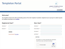 Tablet Screenshot of portal.templeton.org